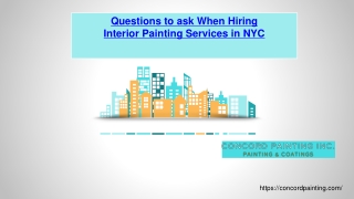 Questions to ask When Hiring Interior Painting Services in Nyc