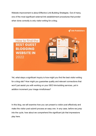 How to Find the Best Guest Blogging Websites in 2022_