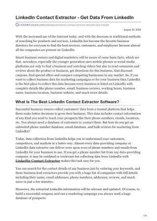 1LinkedIn Contact Extractor - Get Data From LinkedIn