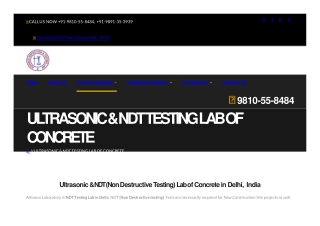 NDT Testing Lab in Delhi: A Comprehensive Guide