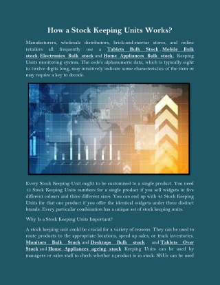 How a Stock Keeping Units Works