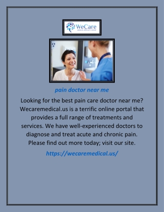 pain doctor near me