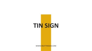 Tin Sign Wall Decor