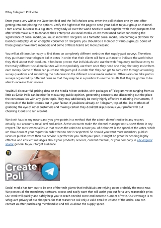 The Best Kept Secrets About Buy Telegram Votes