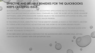 An easy method to resolve QuickBooks Keeps Crashing issue