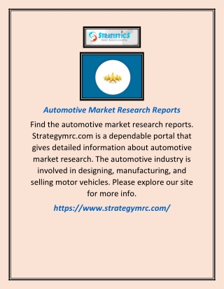 Automotive Market Research Reports