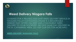 Weed Delivery Niagara Falls  Kushnation.online