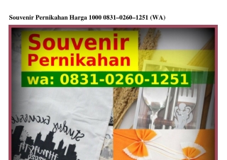 Souvenir Pernikahan Harga 1000