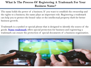 What Is The Process Of Registering A Trademark For Your Business Name