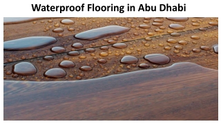 Waterproof Flooring in Abu Dhabi