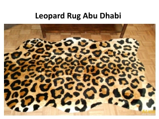 Leopard Rug Abu Dhabi