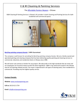 Best/Top Painting Company In Barrhaven, Kanata- VM Clean Painting