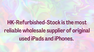 iPads Wholesale – HK Refurbished Stock