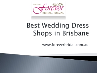 Best Wedding Dress Shops in Brisbane