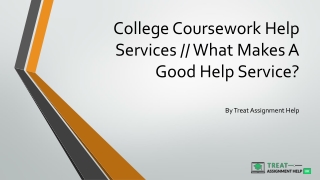 College Coursework Help Services