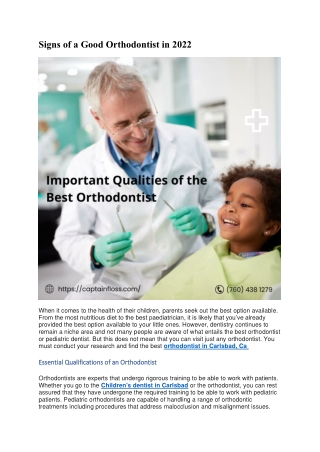 Signs of a Good Orthodontist in 2022