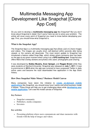Multimedia Messaging App Development Like Snapchat