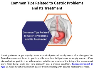 Treatment Counseling for Common Gastric Issues