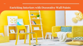 Decorative paints for walls