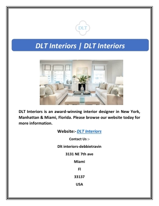 DLT Interiors | DLT Interiors
