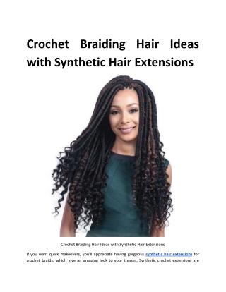 Synthetic hair extensions crochet braiding hair ideas