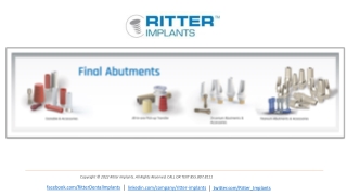 Impression Copings for Dental