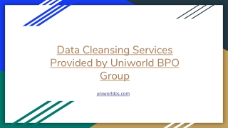 Data Cleansing Services