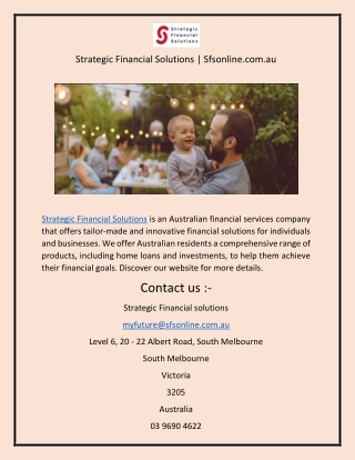 Strategic Financial Solutions  Sfsonline.com