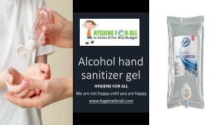 alcohol hand sanitizer gel
