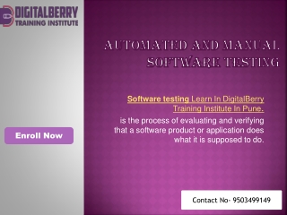 Career Growth In Software Testing Courses And Classes With DigitalBerry Training