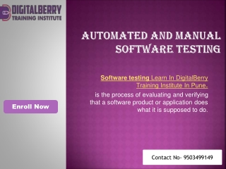 Career Growth In Software Testing Courses And Classes With DigitalBerry Training