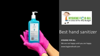 best hand sanitizer