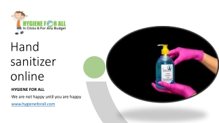 hand sanitizer online