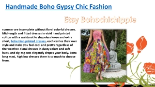 Handmade Boho Gypsy Chic Fashion