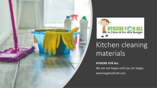 kitchen cleaning materials