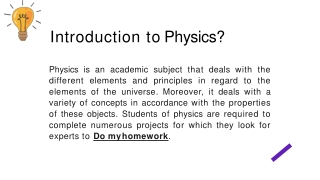 Introduction to Physics