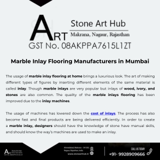 Marble Inlay Flooring Manufacturers in Mumbai
