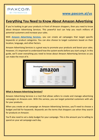 Everything You Need to Know About Amazon Advertising