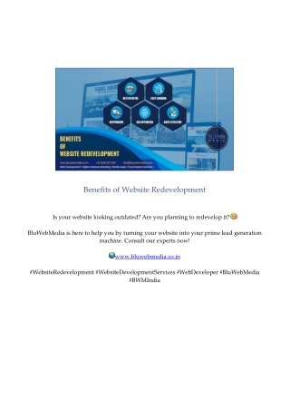 Benefits of Website Redevelopment