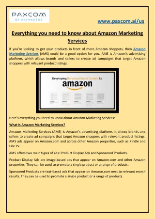 Everything you need to know about Amazon Marketing Services