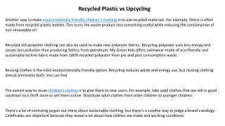 Recycled Plastic vs Upcycling