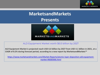 ALD Equipment Market worth $6.0 billion by 2027