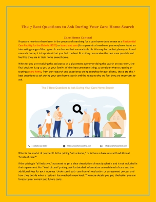 The 7 Best Questions to Ask During Your Care Home Search