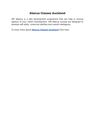 Abacus Classes Auckland