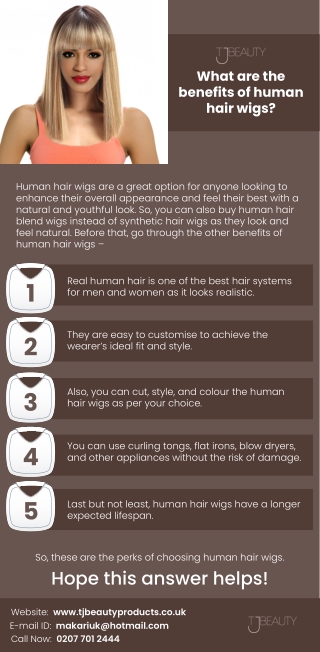 What Are The Benefits Of Human Hair Wigs?