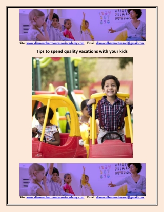 Tips to spend quality vacations with your kids