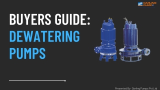 BUYERS GUIDE DEWATERING PUMPS BY DARLING PUMPS