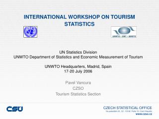 INTERNATIONAL WORKSHOP ON TOURISM STATISTICS