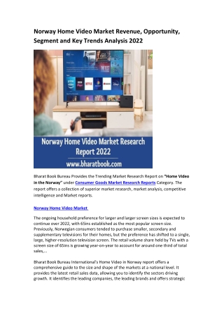 Norway Home Video Market Research Report 2022