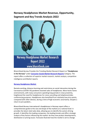 Norway Headphones Market Research Report 2022